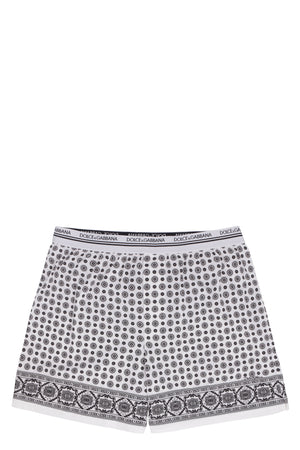 Logo print cotton trunks-0